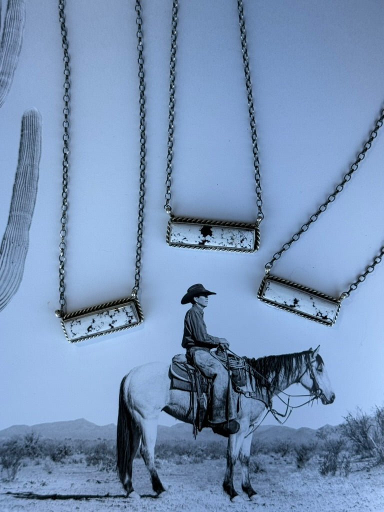 Authentic White Buffalo Bar Necklace