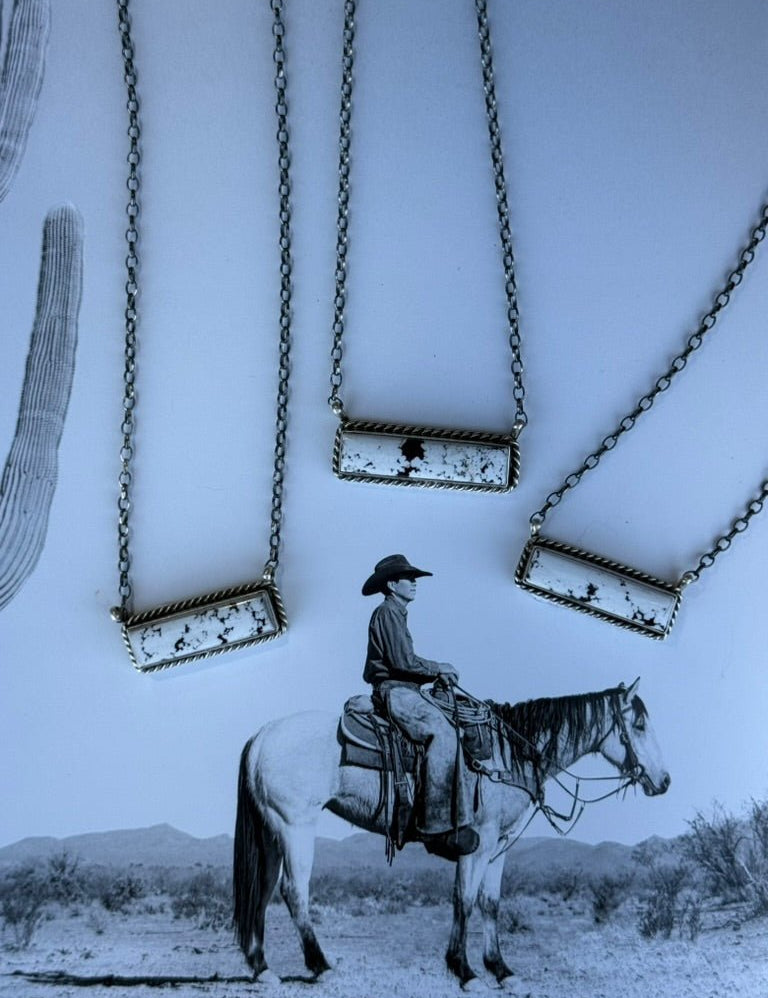 Authentic White Buffalo Bar Necklace