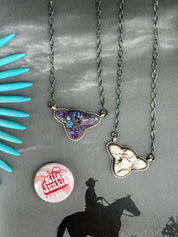 Authentic Wild Horse Cow Head Necklace