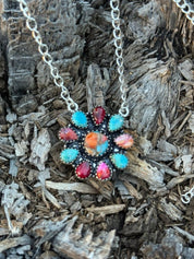 Authentic Wildflower Blossom Chain NecklaceTurq // Spiny // Dahlia