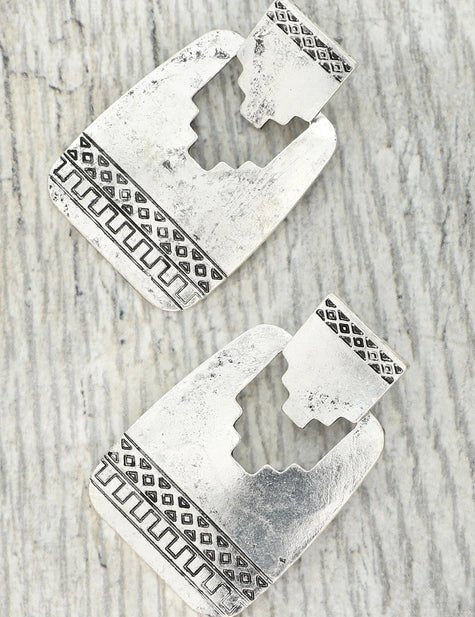 Aztec Concho Post Earrings