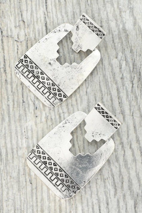Aztec Concho Post Earrings