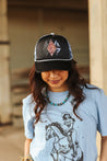 Aztec Desert Cow Patch Trucker HatBlack Cow