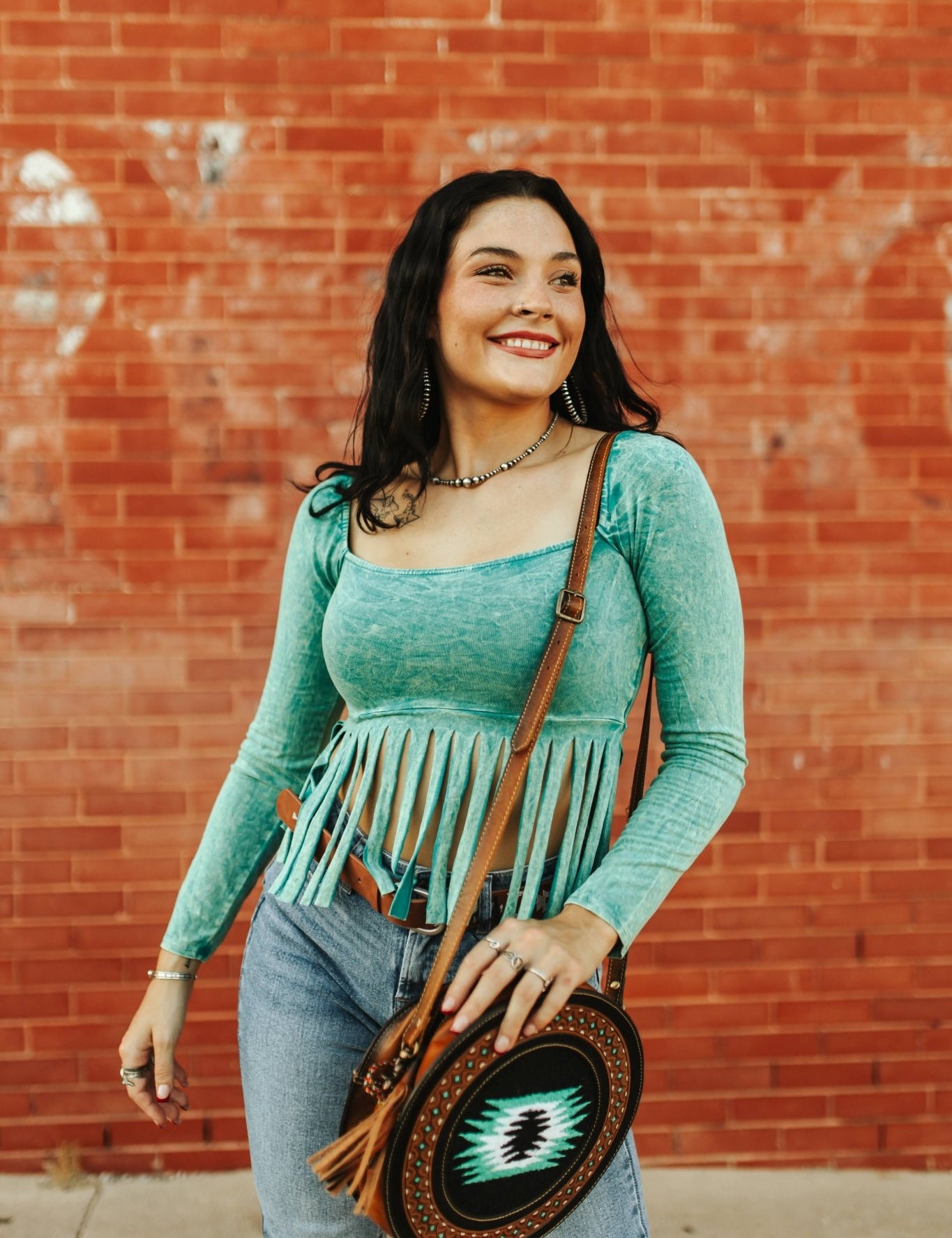 Aztec Eye Round Crossbody BagMultiOS