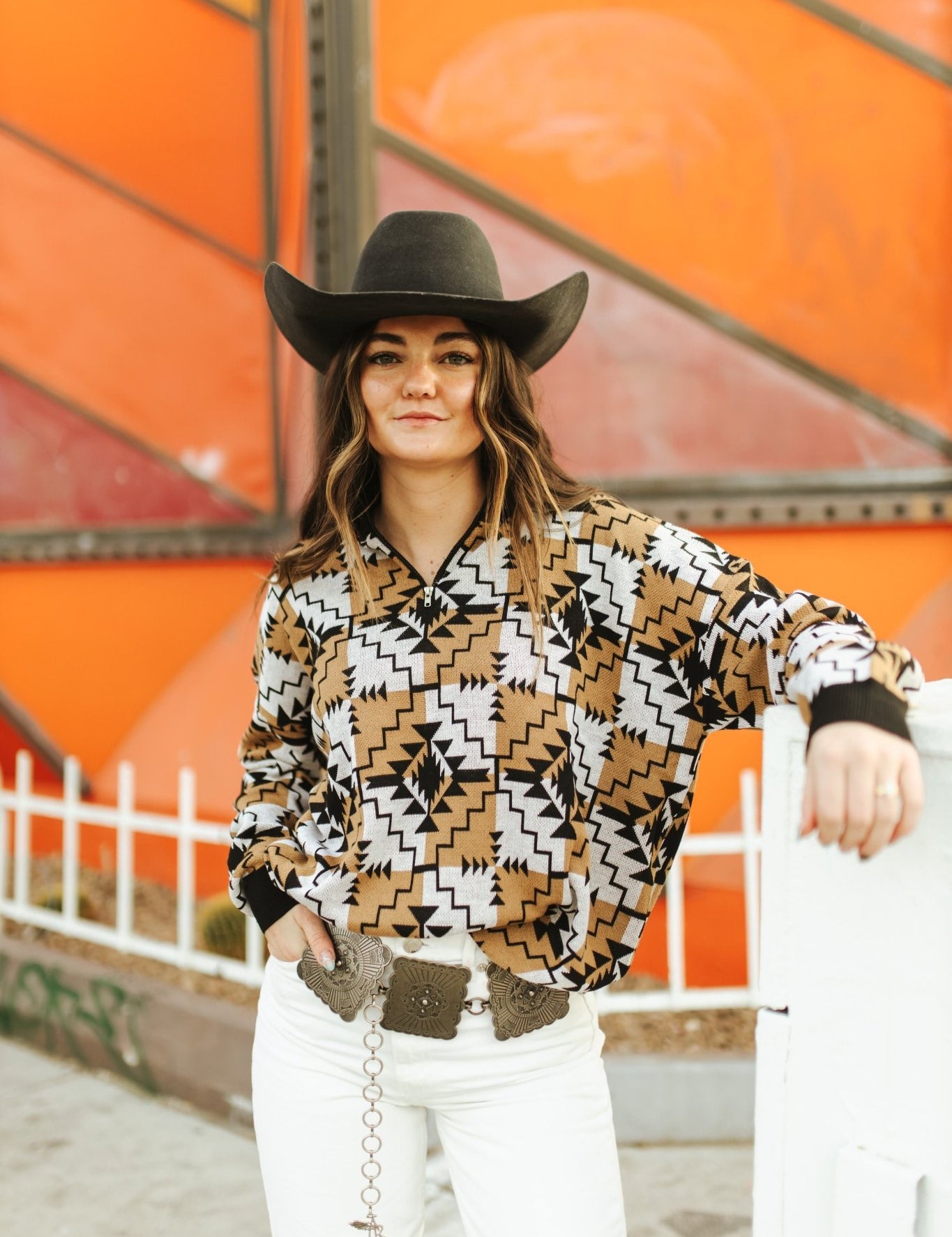 Aztec Mirage Half Zip SweaterS