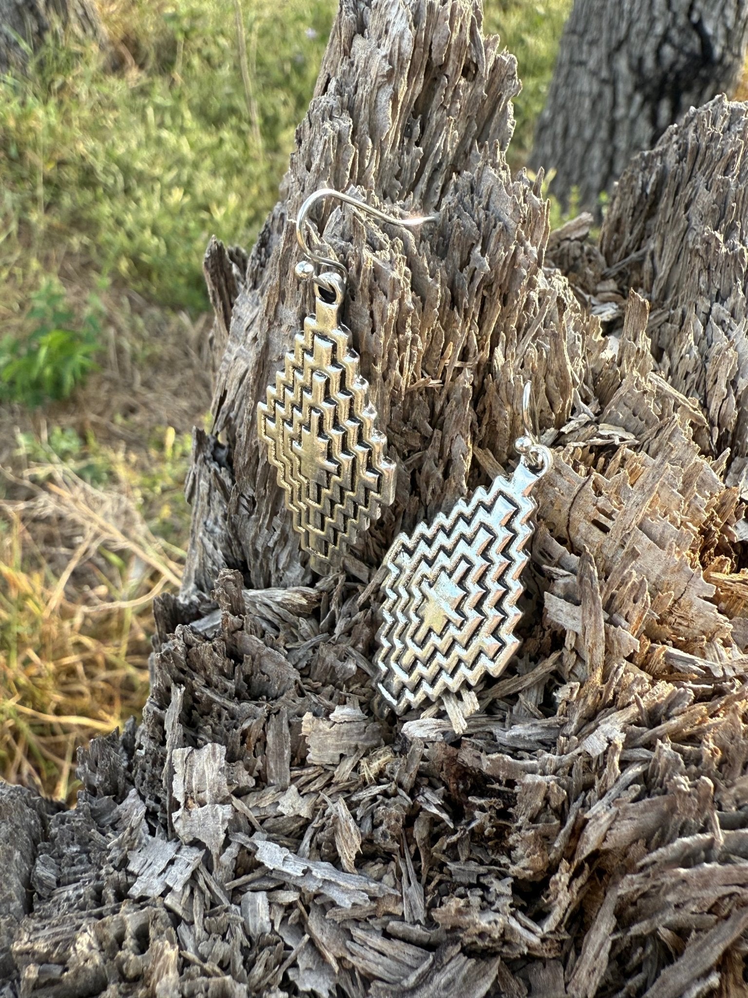 Aztec Peaks Dangle Earrings