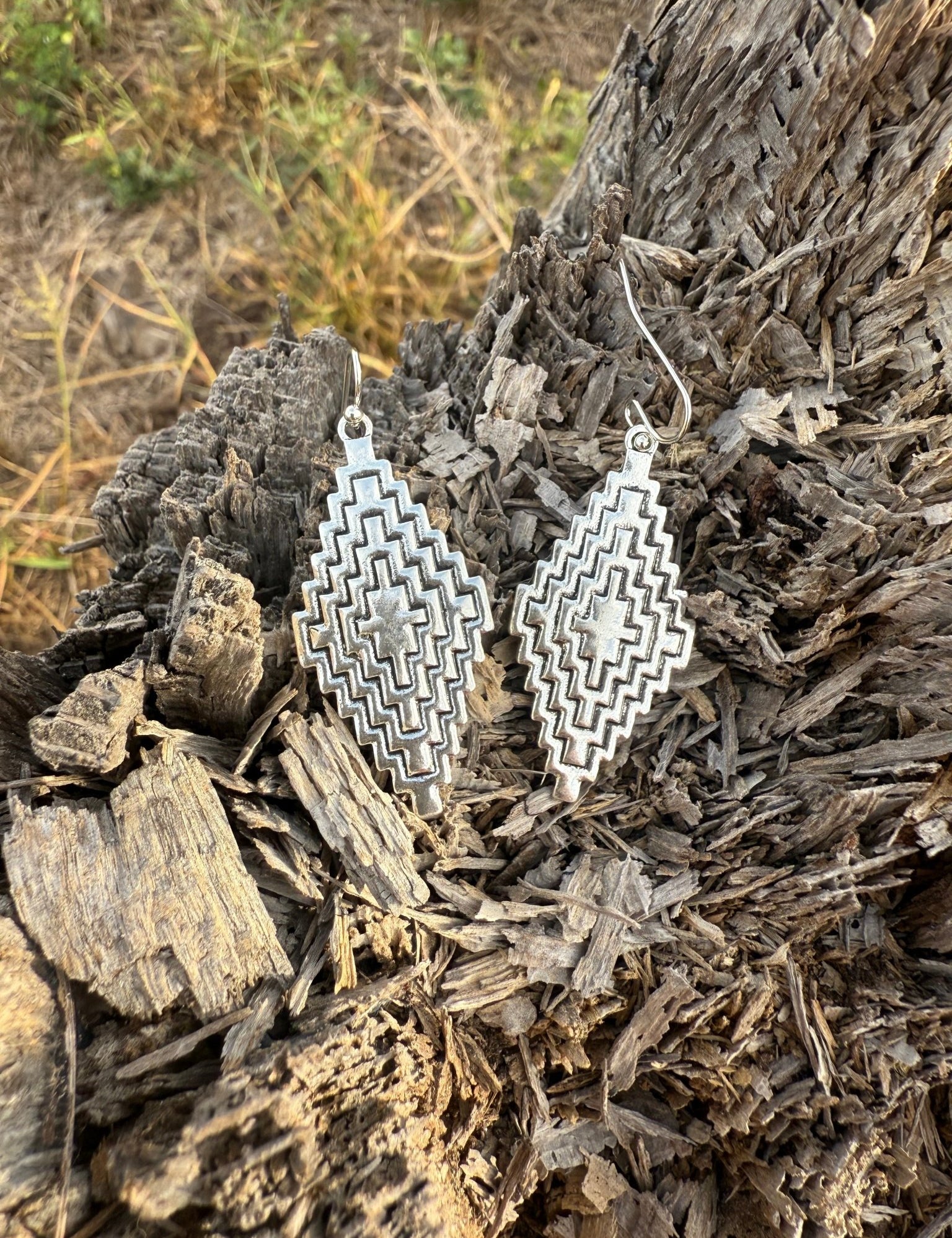 Aztec Peaks Dangle Earrings