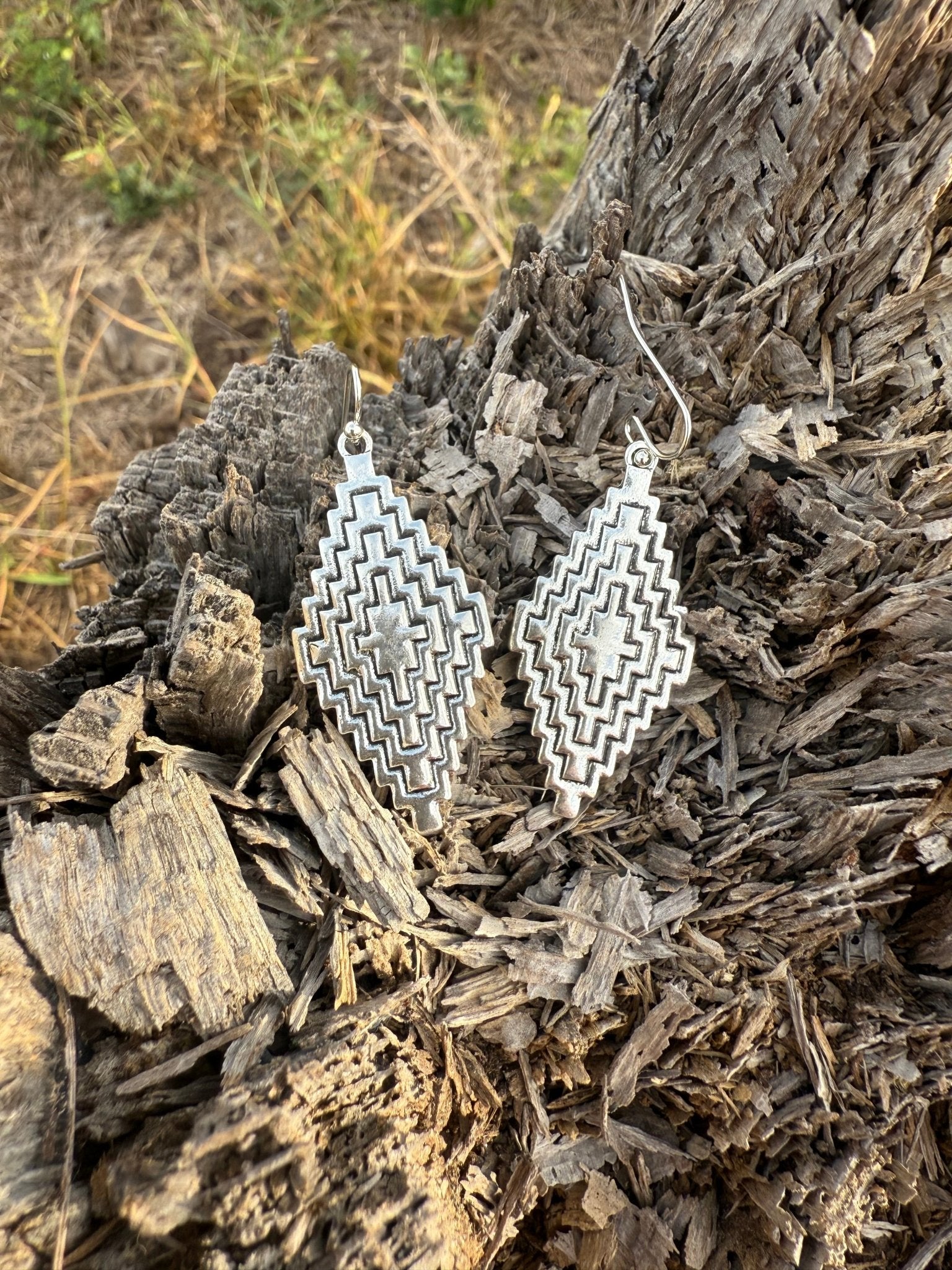 Aztec Peaks Dangle Earrings