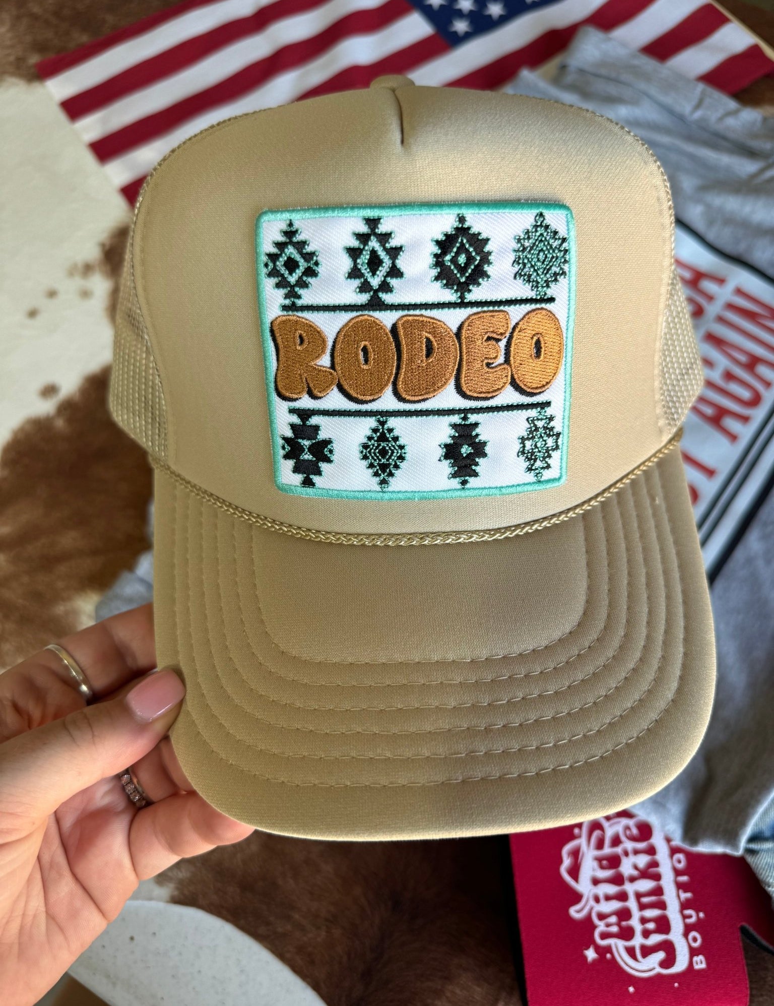Aztec Rodeo Patch Trucker HatMultiOS
