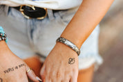 Aztec Stamped Cuff BraceletSilverOS