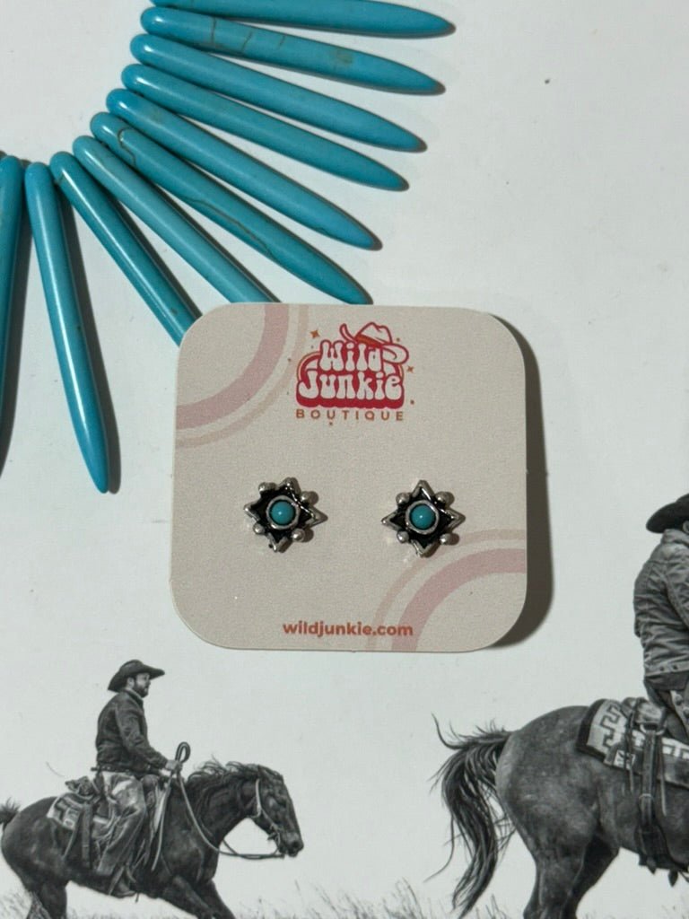 Aztec Star Turquoise Earrings