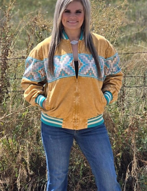 Aztec Sunburst Bomber JacketS