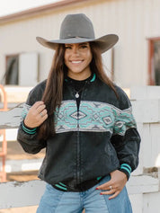 Aztec Turquoise Bomber JacketS