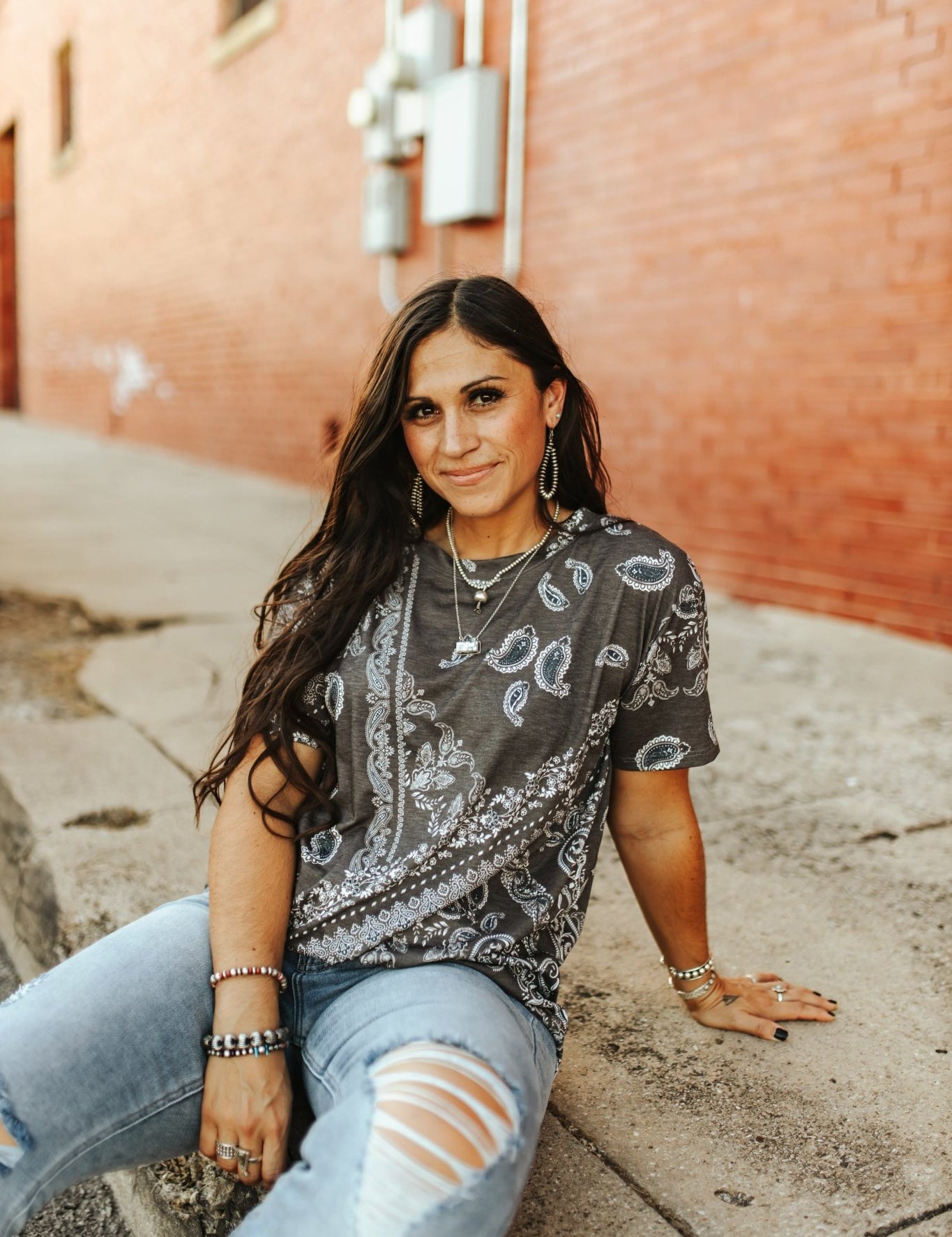 Bandana Print Short Sleeve TeeS