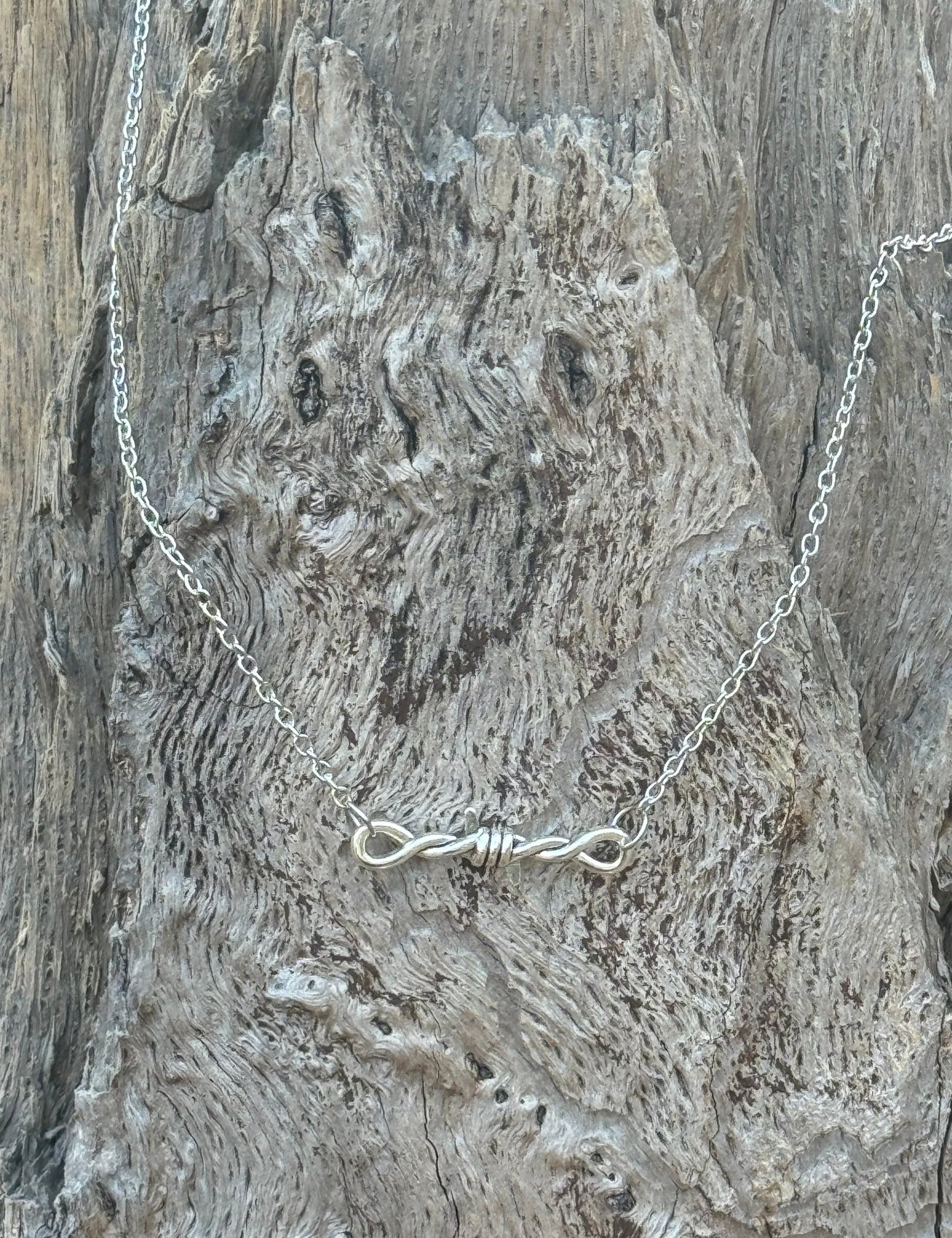 Barbed Wire Charm Necklace