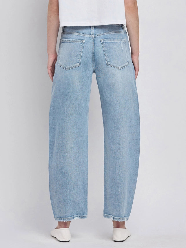 Light Wash Relaxed Barrel Leg Jeans
