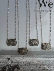 Belt Buckle Initial NecklaceA