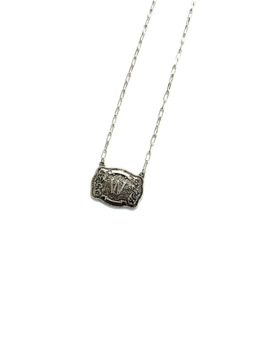 Belt Buckle Initial Necklace - PREORDERA