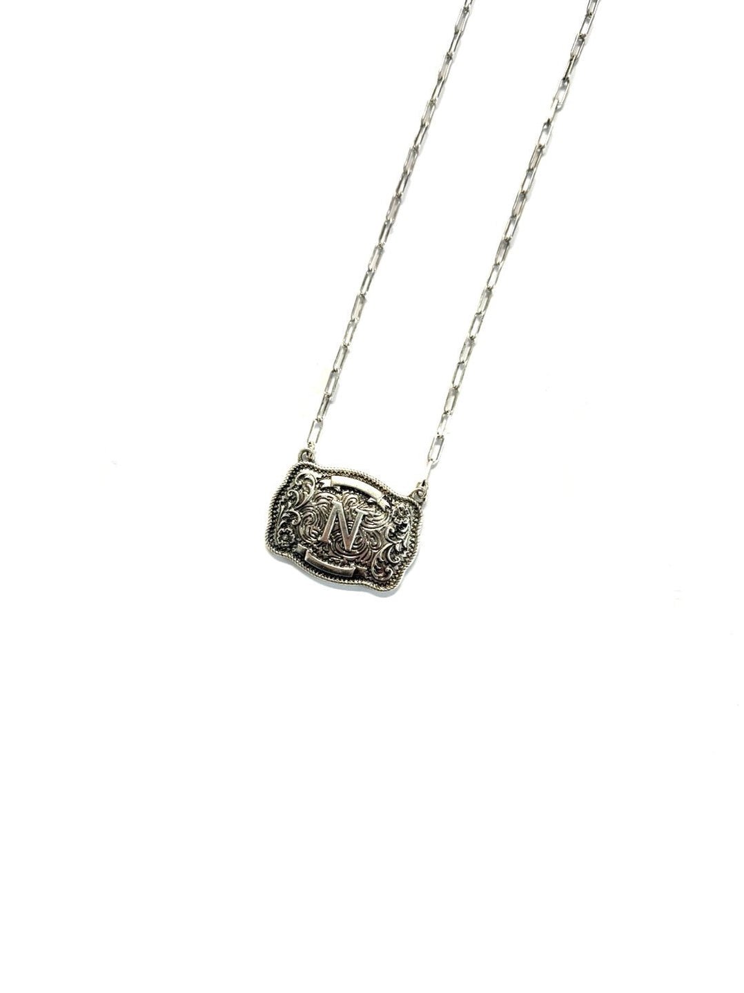 Belt Buckle Initial Necklace - PREORDERA