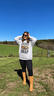 Bend & Snap Football Graphic SweatshirtOatmealS