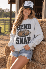 Bend & Snap Football Graphic SweatshirtOatmealS