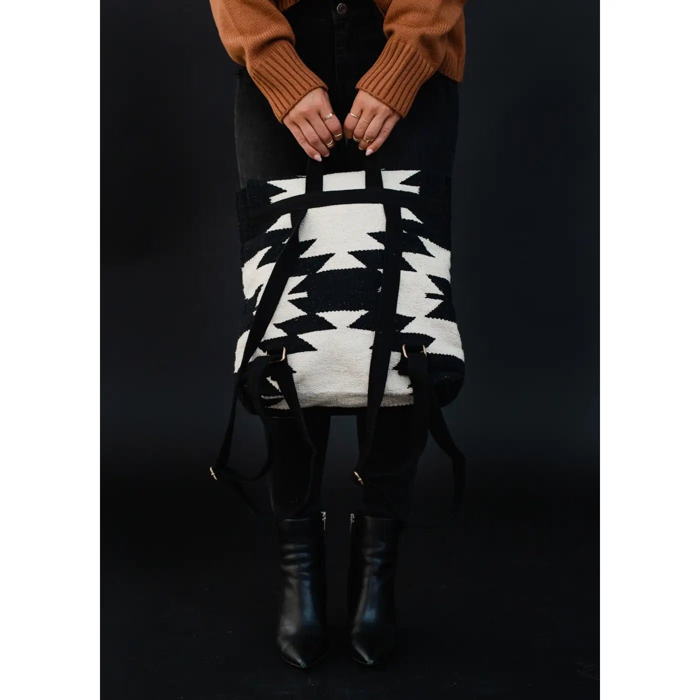 Black Aztec Backpack