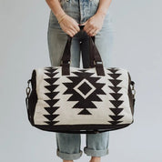 Black Cream Aztec Duffel Bag