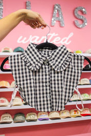 Black Gingham Ruffle Collar