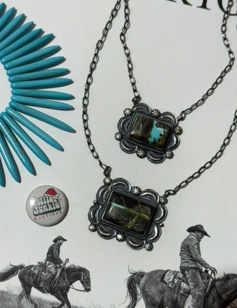 Black Jack Frame Chain Necklace