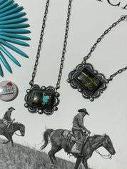 Black Jack Frame Chain Necklace