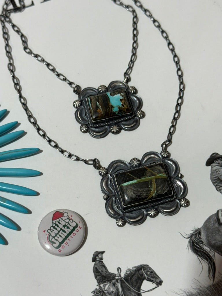 Black Jack Frame Chain Necklace