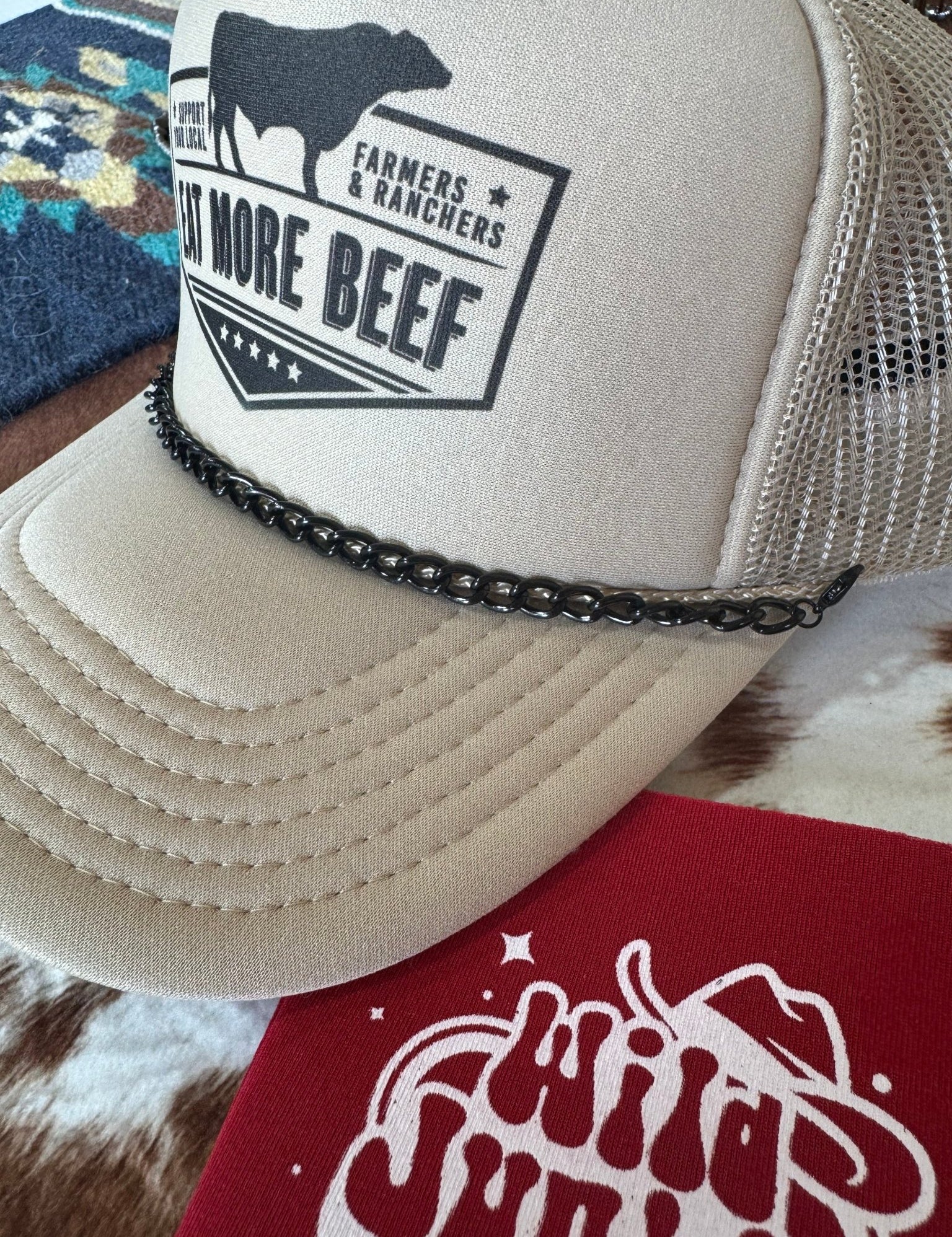 Black Links Trucker Hat Chain