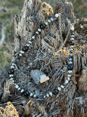 Black Onyx Eclipse Beaded Necklace