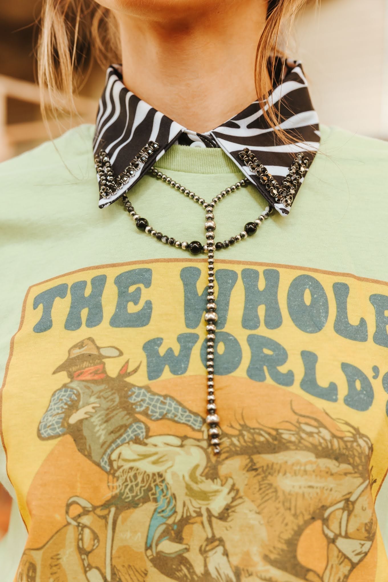 Black Onyx Eclipse Beaded Necklace