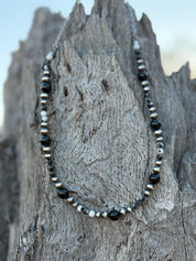 Black Onyx Eclipse Beaded Necklace