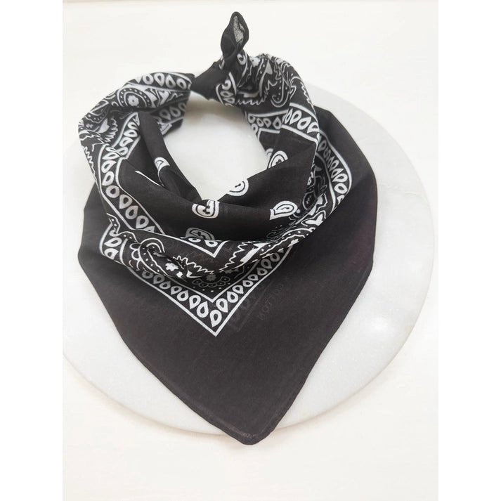 Black Paisley Bandana