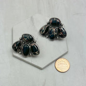 Black Turquoise Western Earrings