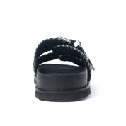 Western Cowhide Double Buckle Leather Sandals