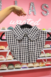 Black Gingham Ruffle Collar