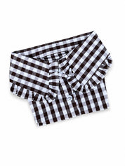 Black Gingham Ruffle Collar