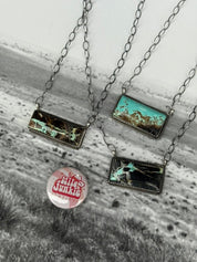 Blackjack Turquoise Bar Necklace
