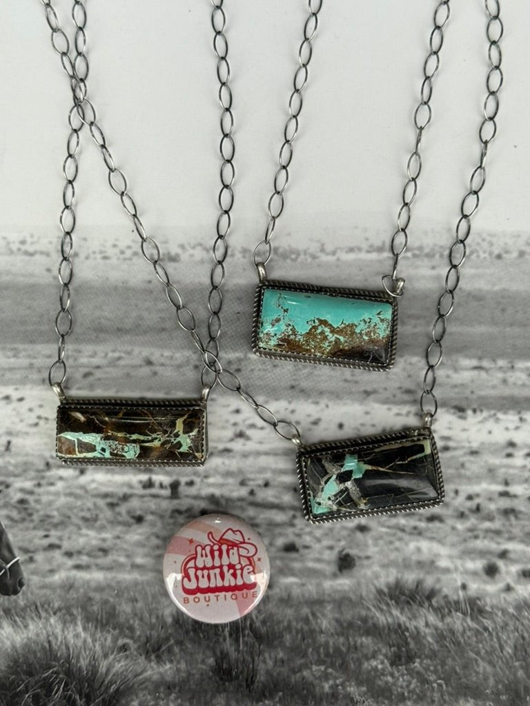 Blackjack Turquoise Bar Necklace