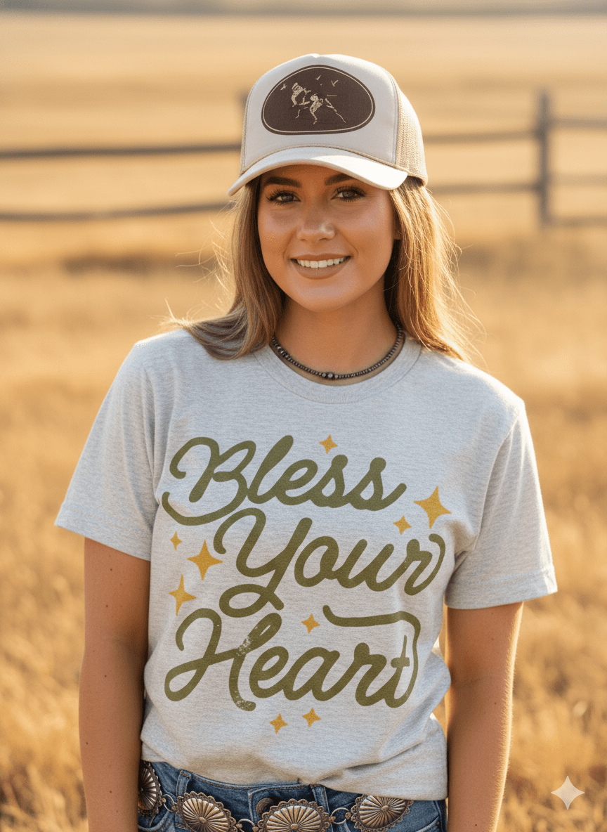 Bless Your Heart Graphic TeeHeather OatmealS