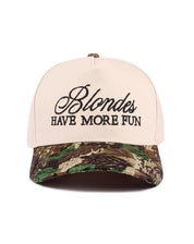 Blondes Have More Fun Embroidered Camo Trucker Hat