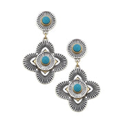 Blooming Turquoise Dangle Earrings