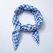 Blue Checkered Gingham Bandana