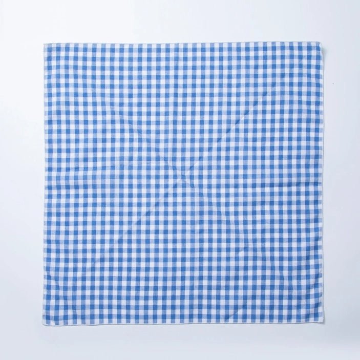 Blue Checkered Gingham Bandana