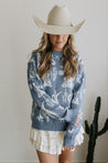 Blue Western Knitted SweaterS