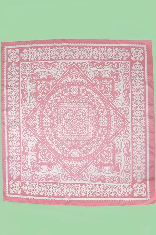 Blush Pink Paisley Silky Wild Rag Bandana