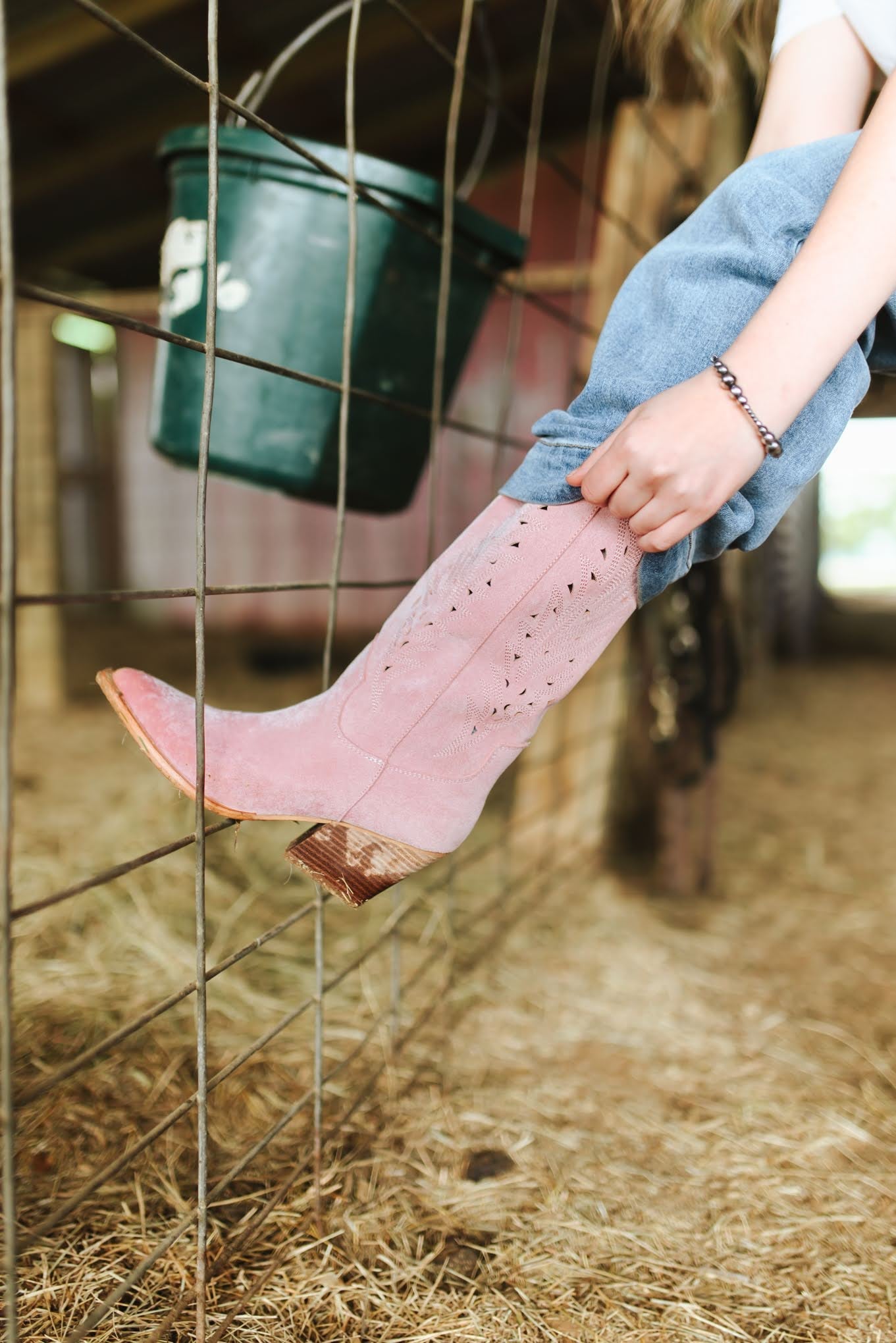 Blush Pink Western Boots6